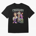Cristiano Ronaldo Bootleg design Oversized T-Shirt Show Fan Pride Across Global Football Passion for FIFA World Cup 2026 USA Canada Mexico, Driven by Messi, Spain, Football Festival Excitement, Trophy Ambitions, Country Rivalries and Star Player