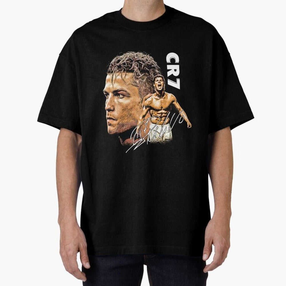 Cristiano Ronaldo Football Legend T-Shirt Oversized T-Shirt Join the Global Buzz around FIFA World Cup 2026 Group Stage for Fans of Mbappe and Neymar and Germany, Bringing Global Supporter Spirit, Legendary Goals, National Colors and Tournament