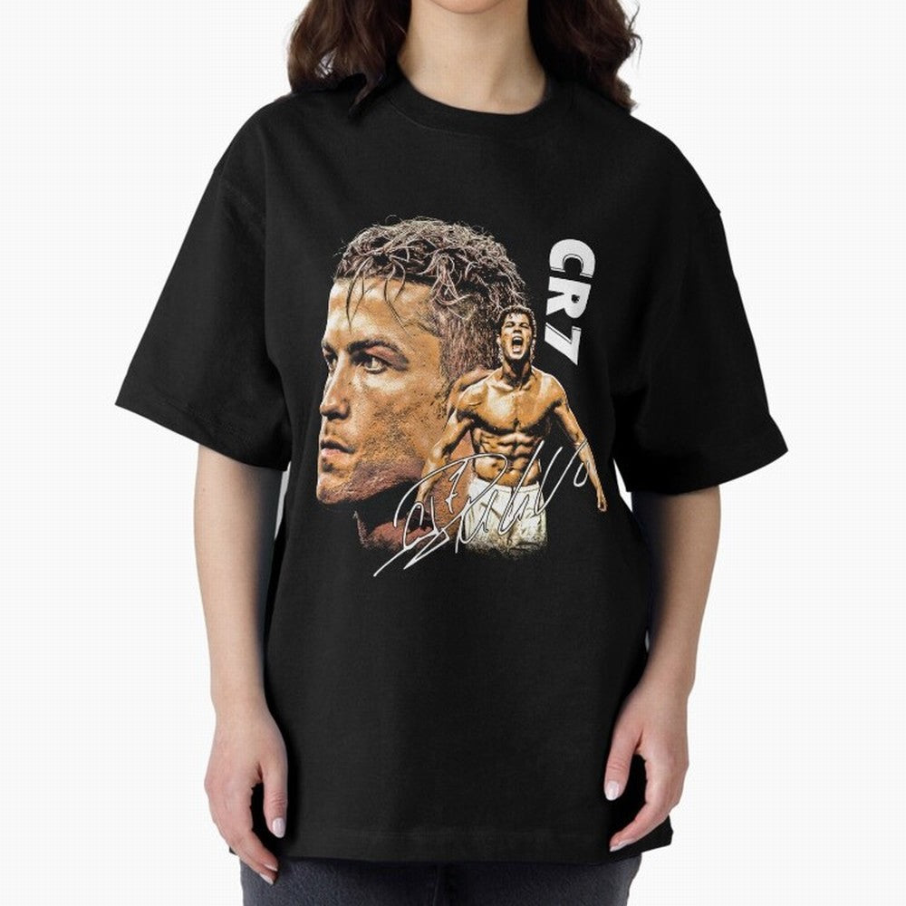Cristiano Ronaldo Football Legend T-Shirt Oversized T-Shirt Join the Global Buzz around FIFA World Cup 2026 Group Stage for Fans of Mbappe and Neymar and Germany, Bringing Global Supporter Spirit, Legendary Goals, National Colors and Tournament