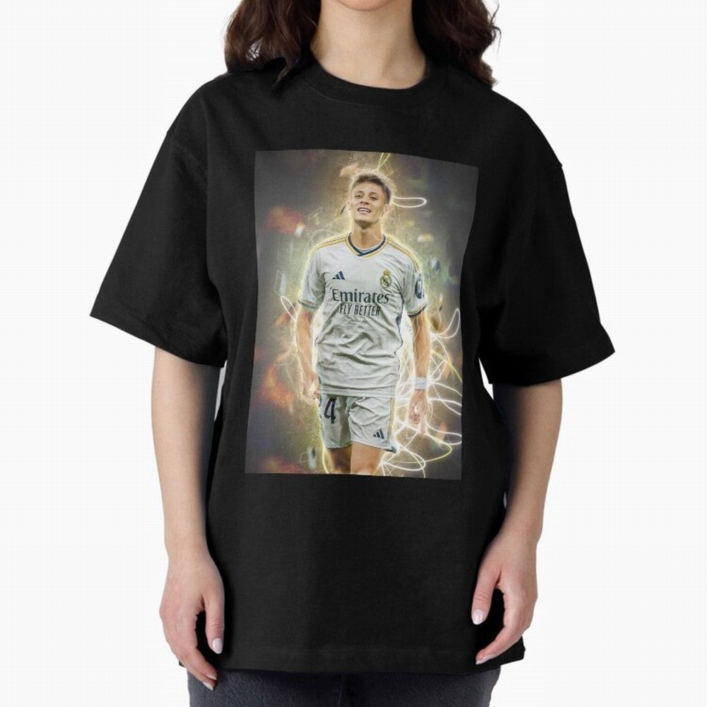 Arda Guler Oversized T-Shirt Fuel the Hype around Match Day Hype around FIFA World Cup 2026 Group Stage, Haaland, Germany, Retro Football Energy, Iconic Rivalries, Trophy Chase Drama and Stadium Atmosphere; Made for Die Hard Supporters, Soccer