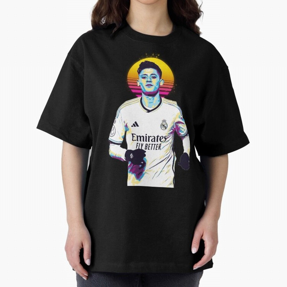 Arda Guler retro 80s Oversized T-Shirt Feel the Heartbeat of FIFA World Cup 2026 Group Stage for Fans of Haaland and England and Germany, Bringing Football Passion, Legendary Performances, Festival Vibes and Supporter Community; Created for Match
