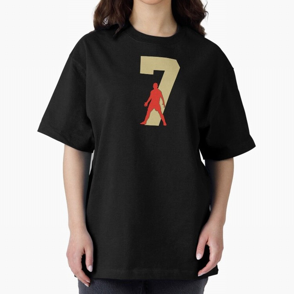 Ronaldo 7 Soccer Icon Oversized T-Shirt Show Support during Match Day Hype around FIFA World Cup 2026, CR7, Portugal, Spain and Germany, Football History, Final Match Energy, Crowd Noise and Once in a Lifetime Moments; Made for Die Hard Supporters,