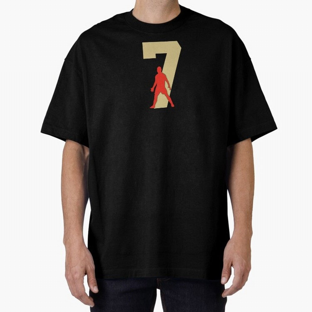 Ronaldo 7 Soccer Icon Oversized T-Shirt Show Support during Match Day Hype around FIFA World Cup 2026, CR7, Portugal, Spain and Germany, Football History, Final Match Energy, Crowd Noise and Once in a Lifetime Moments; Made for Die Hard Supporters,