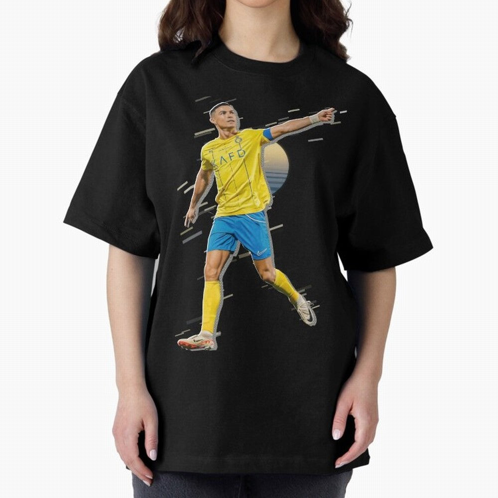 Ronaldo al nassr Oversized T-Shirt Carry FIFA World Cup 2026 for Fans of CR7 and Messi and Portugal, Bringing Football History, Final Match Energy, Crowd Noise and Once in a Lifetime Moments; Ideal for Fans Who Follow Messi, Cristiano Ronaldo, CR7,
