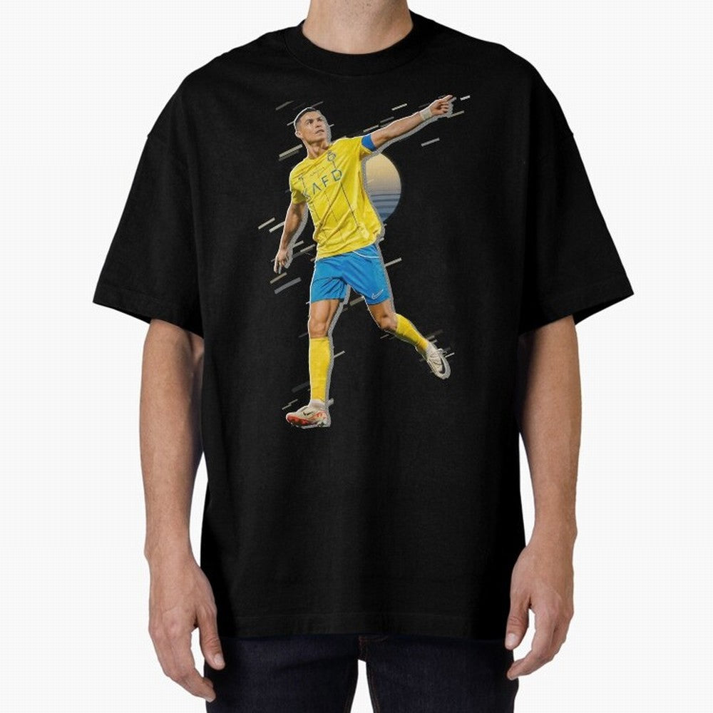 Ronaldo al nassr Oversized T-Shirt Carry FIFA World Cup 2026 for Fans of CR7 and Messi and Portugal, Bringing Football History, Final Match Energy, Crowd Noise and Once in a Lifetime Moments; Ideal for Fans Who Follow Messi, Cristiano Ronaldo, CR7,