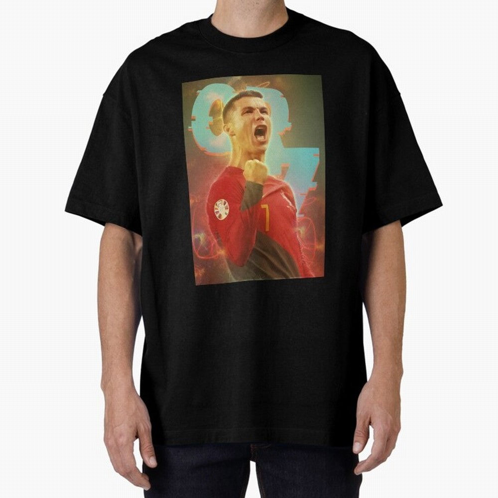 Ronaldo selebration Oversized T-Shirt Feel the Heartbeat of Global Football Passion for FIFA World Cup 2026 Group Stage, Made for CR7 and Messi, Netherlands, Championship Spirit, Famous Goals, Roaring Crowds and International Football Unity;
