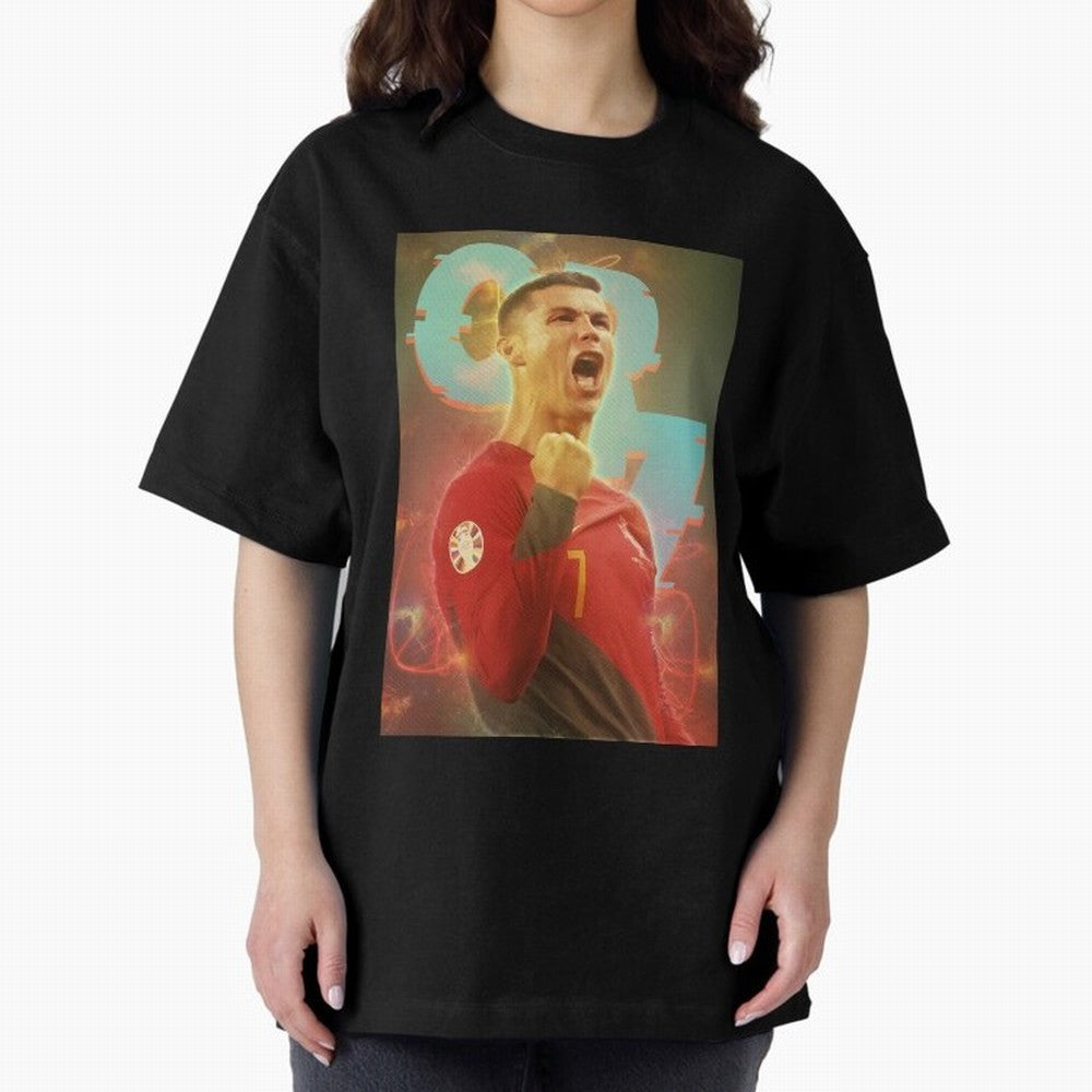 Ronaldo selebration Oversized T-Shirt Feel the Heartbeat of Global Football Passion for FIFA World Cup 2026 Group Stage, Made for CR7 and Messi, Netherlands, Championship Spirit, Famous Goals, Roaring Crowds and International Football Unity;