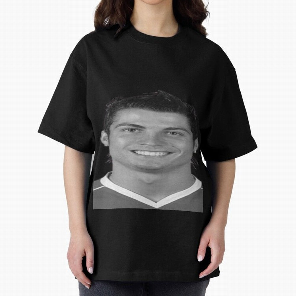 Cristiano Ronaldo Oversized T-Shirt Celebrate Fan Culture around Global Football Passion for FIFA World Cup 2026 USA Canada Mexico, Connected to Haaland, Netherlands, Soccer Culture, Superstar Moments, National Team Dreams and Competitive Fire;