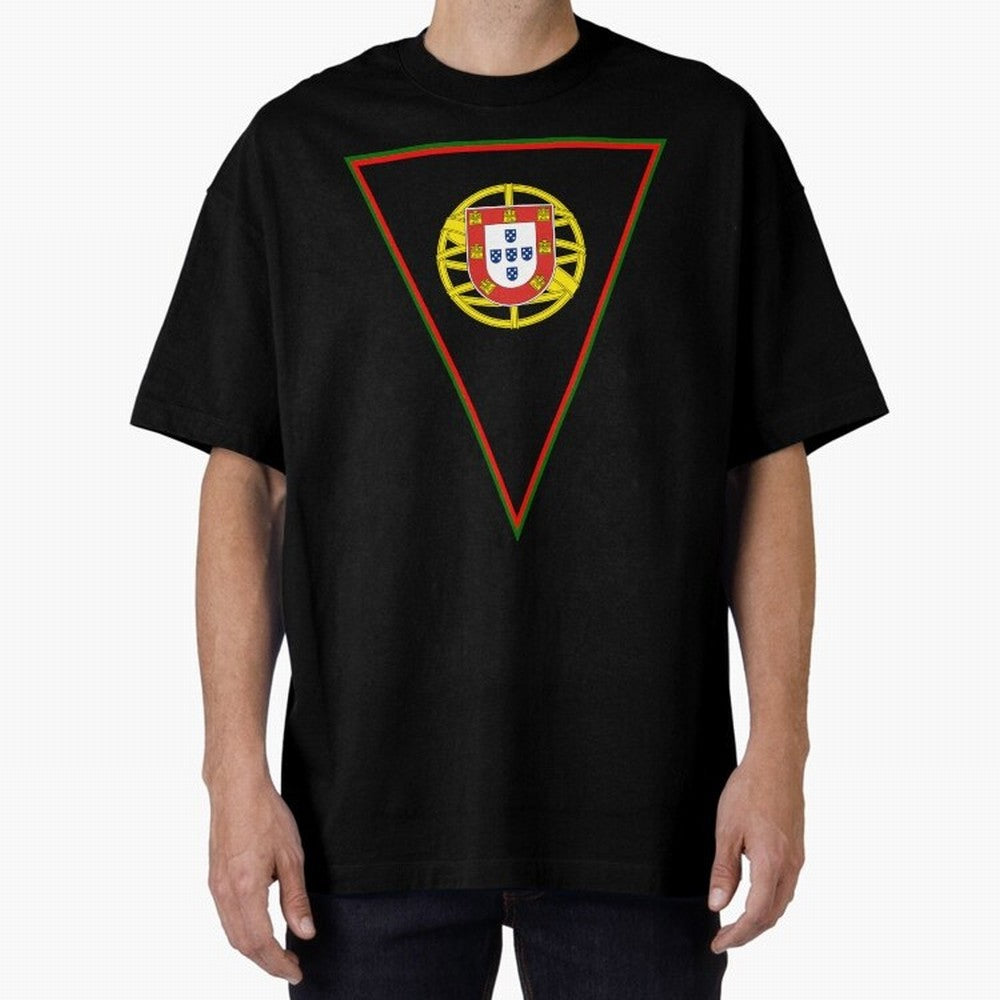 Portugal Flag & Coat of arms Oversized T-Shirt Show Your Stadium Side during FIFA World Cup 2026 Spirit, Celebrating Spain, Cristiano Ronaldo, Game Day Rituals, Football Legends, Country Pride and the Road to the Final; Ideal for Football Dads,
