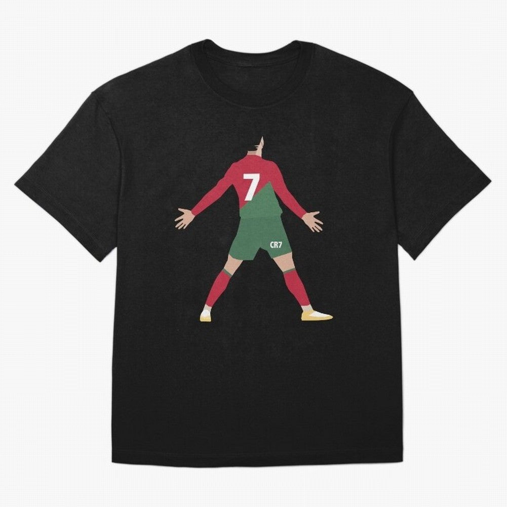 Cristiano Ronaldo illustration Oversized T-Shirt Bring a Champion Mindset to FIFA World Cup 2026 Group Stage for Fans of Haaland and Mbappe and Portugal, Bringing Game Day Rituals, Football Legends, Country Pride and the Road to the Final; Made for
