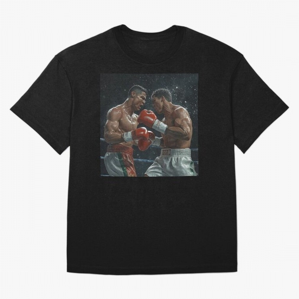 Cristiano Ronaldo vs Alvarez Canelo: Gaming Duel Between Legends Oversized T-Shirt Show Passion for the Stars of the FIFA World Cup 2026 Journey through Messi, CR7 and Mbappe Highlights, England Pride, Soccer Culture, Superstar Moments, National