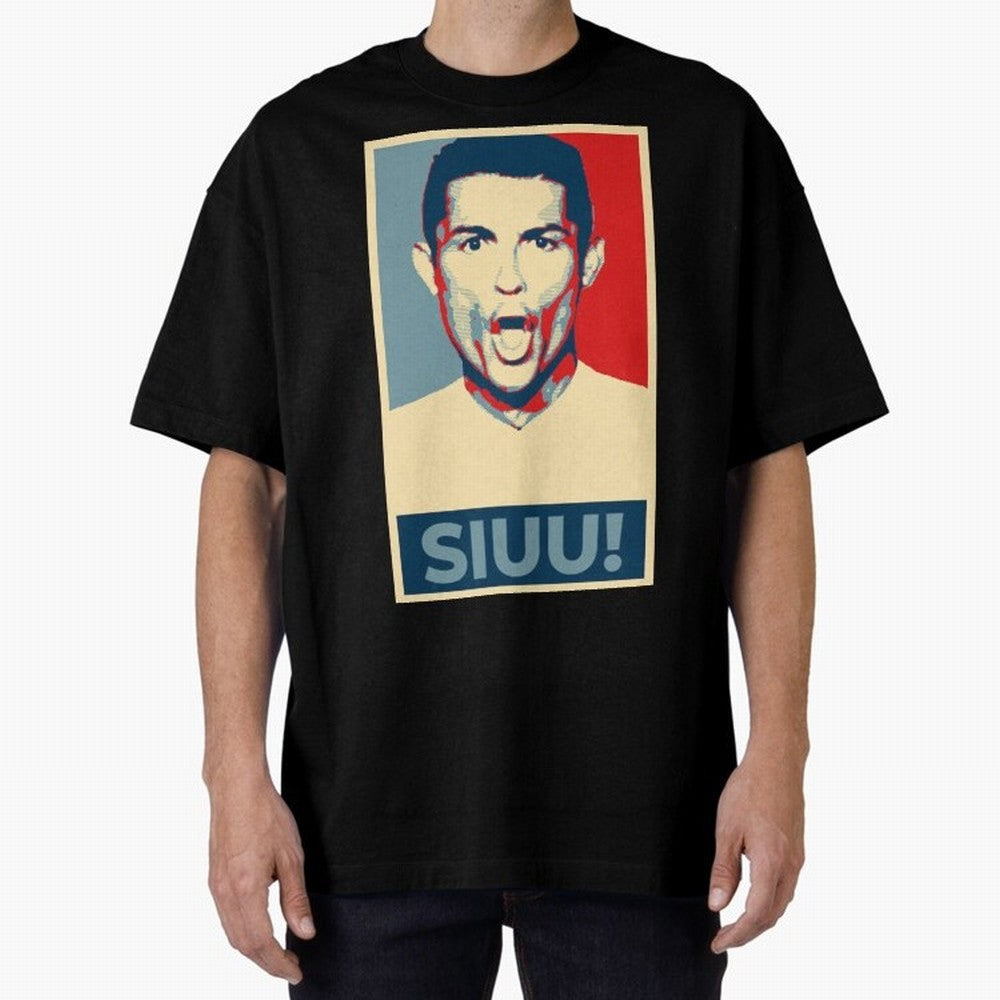 Ronaldo Siuu! - Hope Oversized T-Shirt Make Every Match About FIFA World Cup 2026 Group Stage Spirit, Filled with Brazil, Messi, Fan Favorite Moments, National Team Passion, Big Match Drama and Soccer History; Ideal for Fans Who Follow Messi,