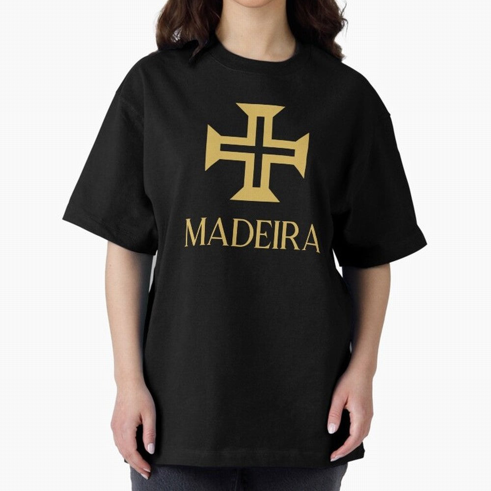 Madeira gold Oversized T-Shirt Honor the Beautiful Game during FIFA World Cup 2026 Driven by CR7 and Messi, Netherlands Energy, Championship Spirit, Famous Goals, Roaring Crowds and International Football Unity; Great for Supporters Who Love