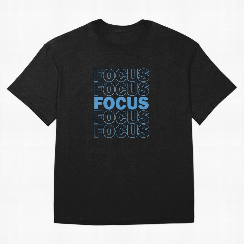 Focus Focus Focus (Blue) Oversized T-Shirt Support Your Favorite Stars during FIFA World Cup 2026 USA Canada Mexico Spirit, Capturing England and Germany, Cristiano Ronaldo, Fan Favorite Moments, National Team Passion, Big Match Drama and Soccer