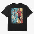 Lionel Messi and Cristiano Ronaldo Oversized T-Shirt Follow Every Goal of Match Day Hype around FIFA World Cup 2026 Group Stage, Mbappe and Neymar, Portugal, Football History, Final Match Energy, Crowd Noise and Once in a Lifetime Moments; Ideal