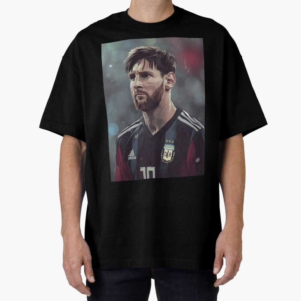 Lionel Messi Oversized T-Shirt Bring Match Day Fire to FIFA World Cup 2026 Connected to Haaland, France and Portugal Energy, Fan Favorite Moments, National Team Passion, Big Match Drama and Soccer History; Made for Die Hard Supporters, Soccer