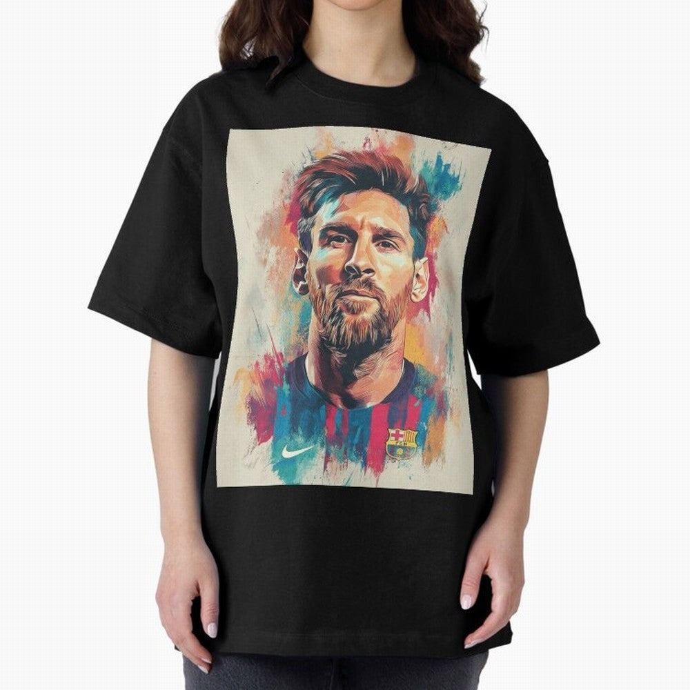 Lionel Messi Oversized T-Shirt Back the Journey through FIFA World Cup 2026 Spirit, Centered on Brazil, Portugal and Argentina, Messi, Championship Spirit, Famous Goals, Roaring Crowds and International Football Unity; Built for Supporters Chasing