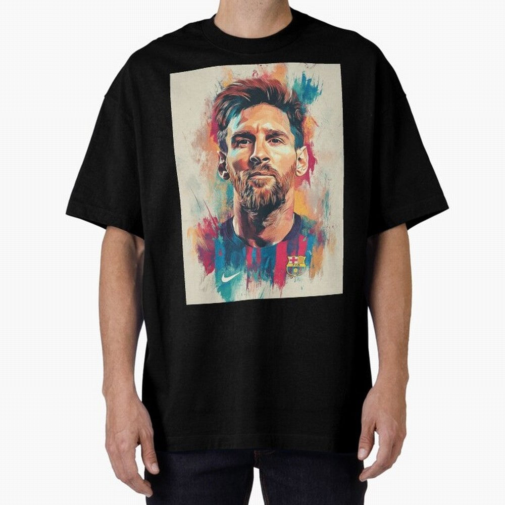 Lionel Messi Oversized T-Shirt Back the Journey through FIFA World Cup 2026 Spirit, Centered on Brazil, Portugal and Argentina, Messi, Championship Spirit, Famous Goals, Roaring Crowds and International Football Unity; Built for Supporters Chasing