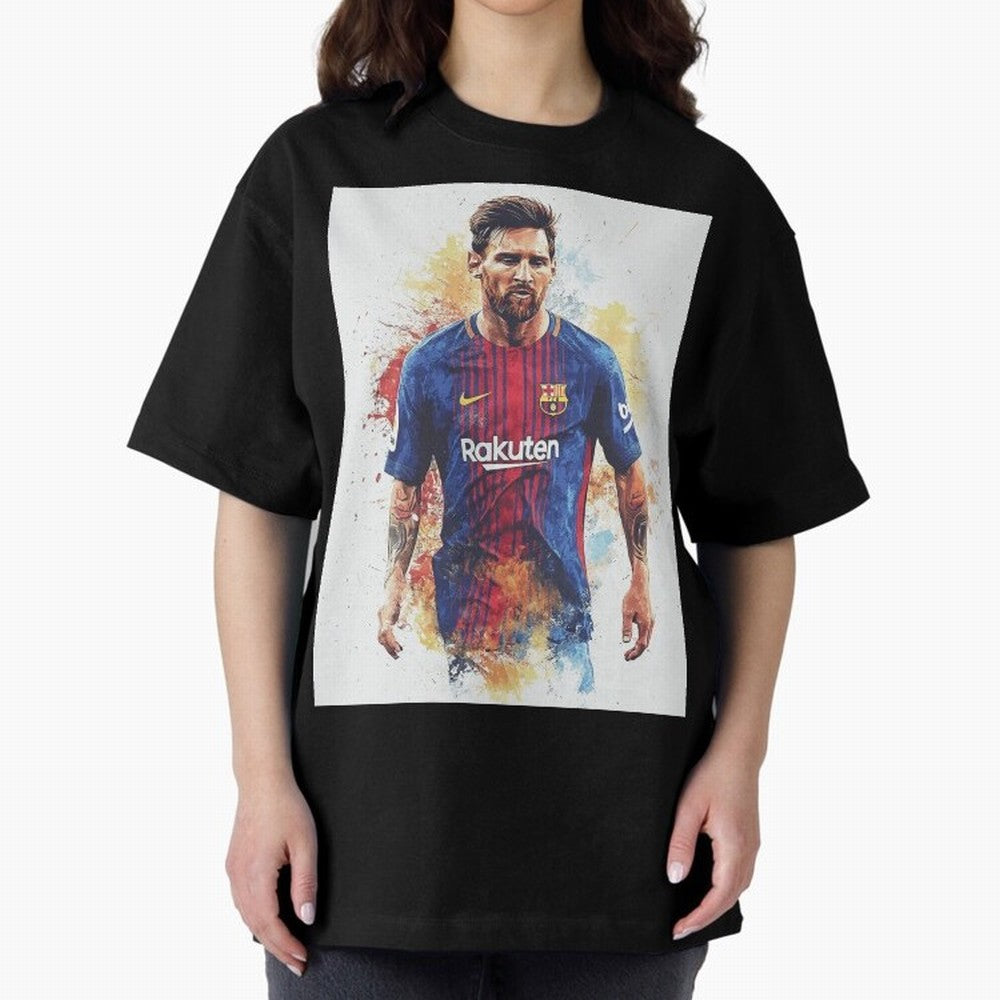 Lionel Messi Oversized T-Shirt Support Iconic Players in FIFA World Cup 2026 Spirit, Driven by Brazil, Portugal and Argentina, Messi, Neymar and Mbappe, Tournament Hype, Historic Matchups, Family Viewing Parties and Global Sports Pride; Perfect for