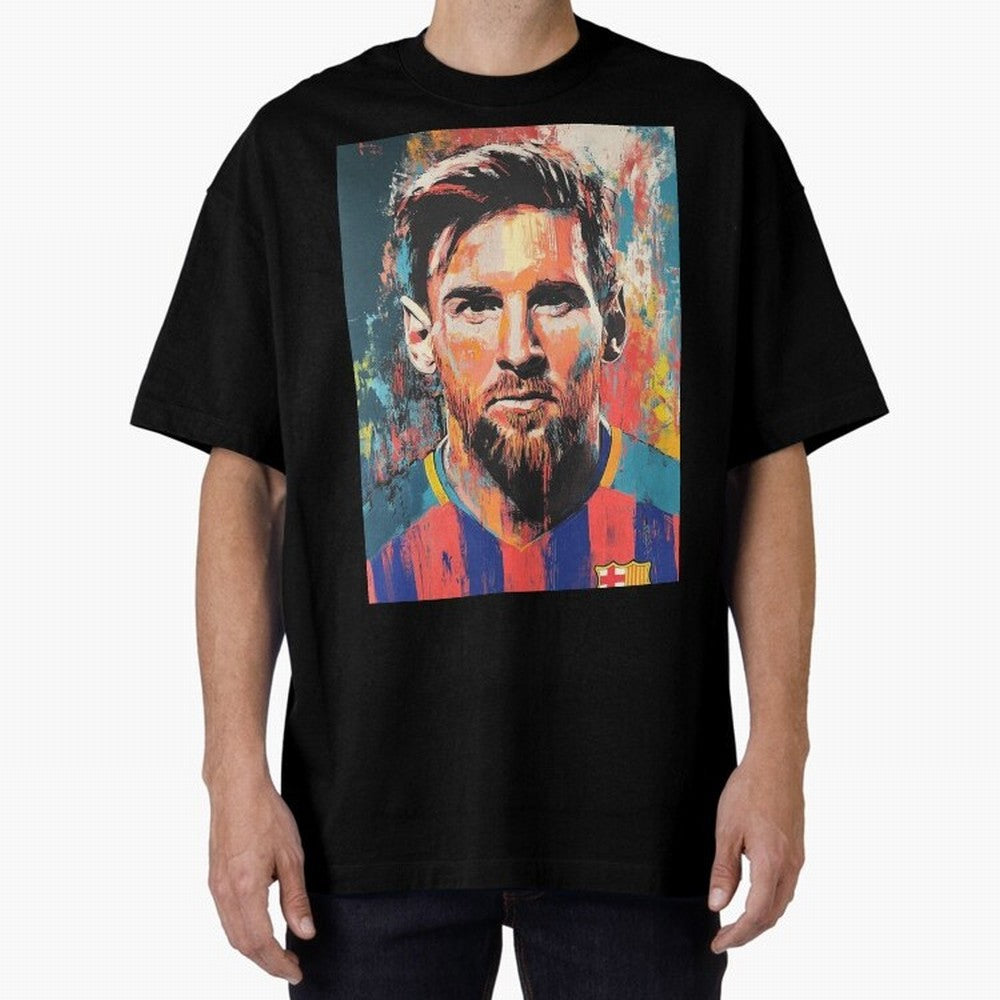 Lionel Messi Oversized T-Shirt Experience Match Day Hype around FIFA World Cup 2026 Group Stage, Messi, Neymar and Mbappe, Germany, Sports Nostalgia, International Competition, Famous Players and Unforgettable Victories; Ideal for Fans Who Follow