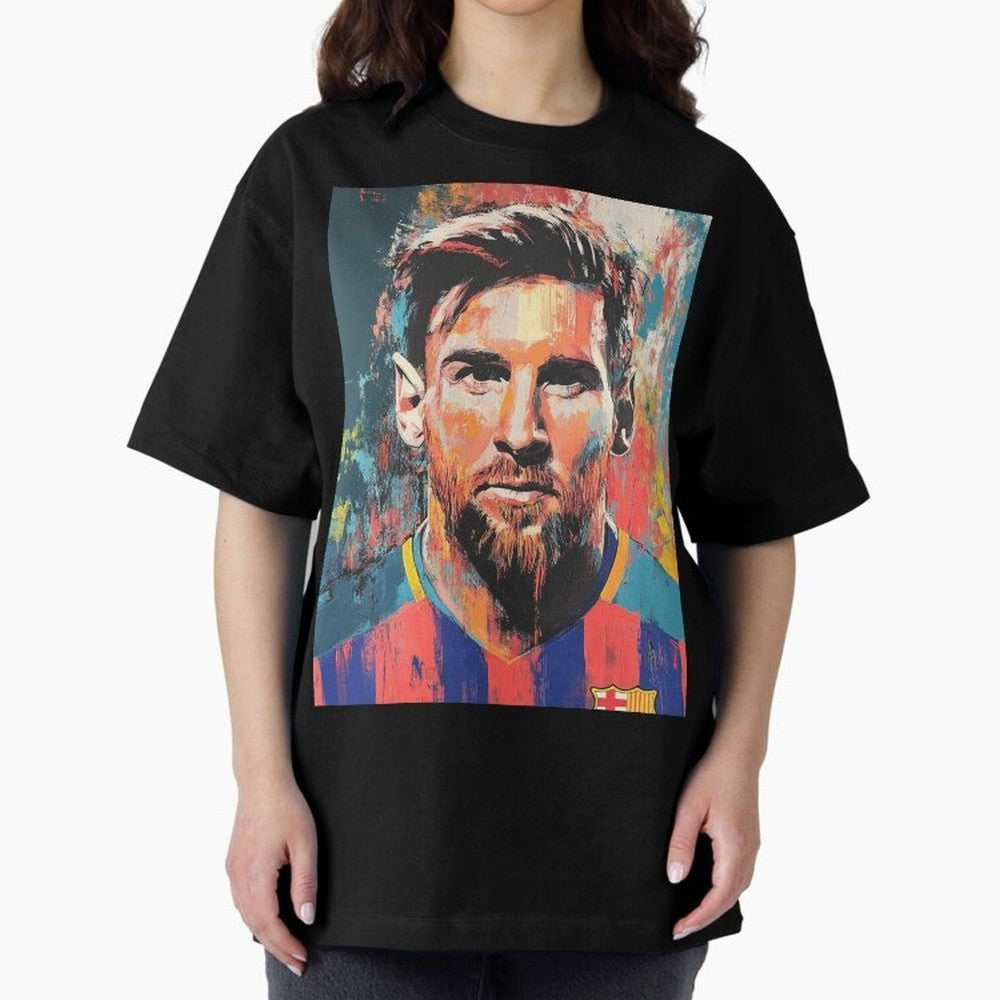 Lionel Messi Oversized T-Shirt Experience Match Day Hype around FIFA World Cup 2026 Group Stage, Messi, Neymar and Mbappe, Germany, Sports Nostalgia, International Competition, Famous Players and Unforgettable Victories; Ideal for Fans Who Follow