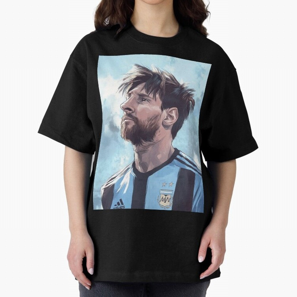 Lionel Messi Oversized T-Shirt Wear the Spirit of FIFA World Cup 2026 USA Canada Mexico Spirit, Inspired by England, France and Netherlands, CR7, Match Day Excitement, Supporter Culture, Golden Goals and Global Football Passion; Created for Match