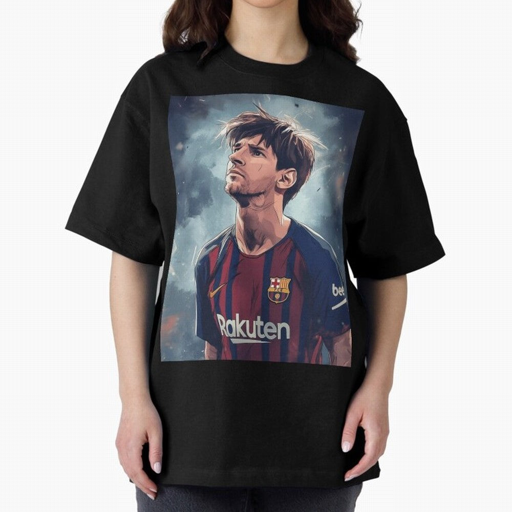 Lionel Messi Oversized T-Shirt Celebrate the Biggest Stage of FIFA World Cup 2026 Inspired by Neymar, England, France and Netherlands Energy, Sports Nostalgia, International Competition, Famous Players and Unforgettable Victories; Great for