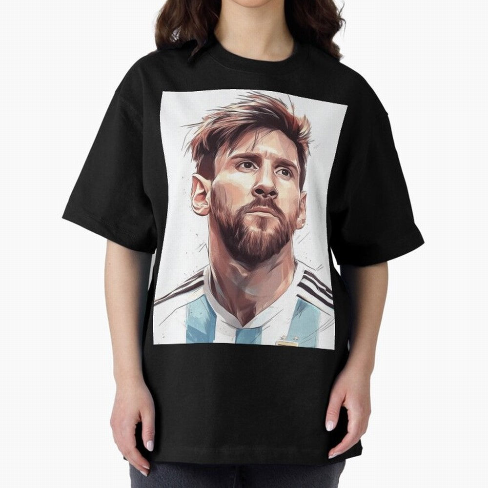 Lionel Messi Oversized T-Shirt Live for the Drama of Global Football Passion for FIFA World Cup 2026 Group Stage, Capturing Messi, CR7 and Mbappe, Portugal, Spain and Germany, Match Day Excitement, Supporter Culture, Golden Goals and Global