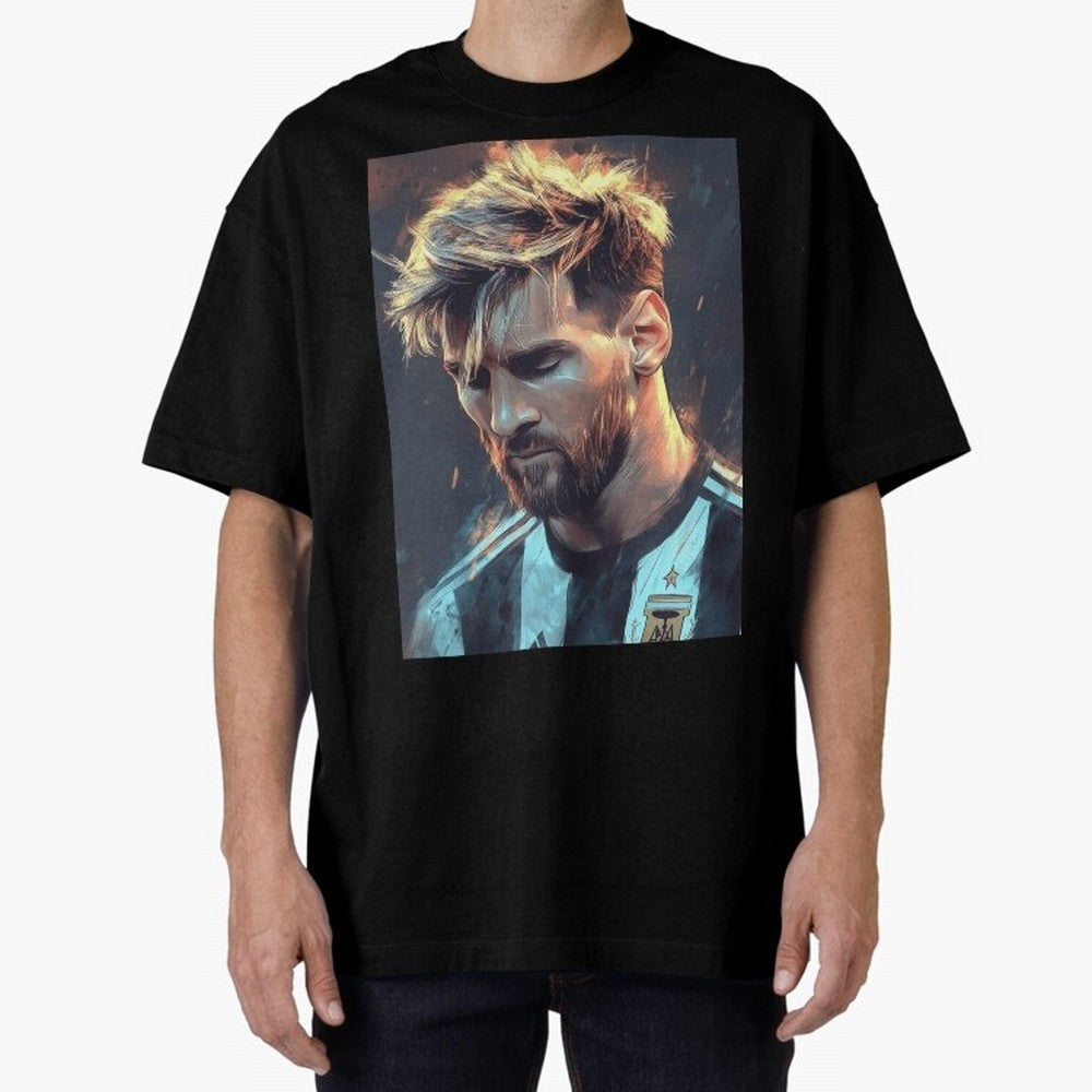 leo Messi Oversized T-Shirt Honor the Football Icons of FIFA World Cup 2026 USA Canada Mexico Spirit, Connected to Portugal, Spain and Germany, Mbappe and Neymar, Football Festival Excitement, Trophy Ambitions, Country Rivalries and Star Player