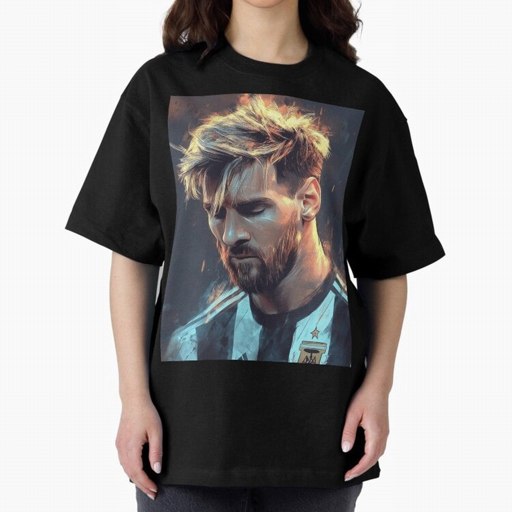 leo Messi Oversized T-Shirt Honor the Football Icons of FIFA World Cup 2026 USA Canada Mexico Spirit, Connected to Portugal, Spain and Germany, Mbappe and Neymar, Football Festival Excitement, Trophy Ambitions, Country Rivalries and Star Player