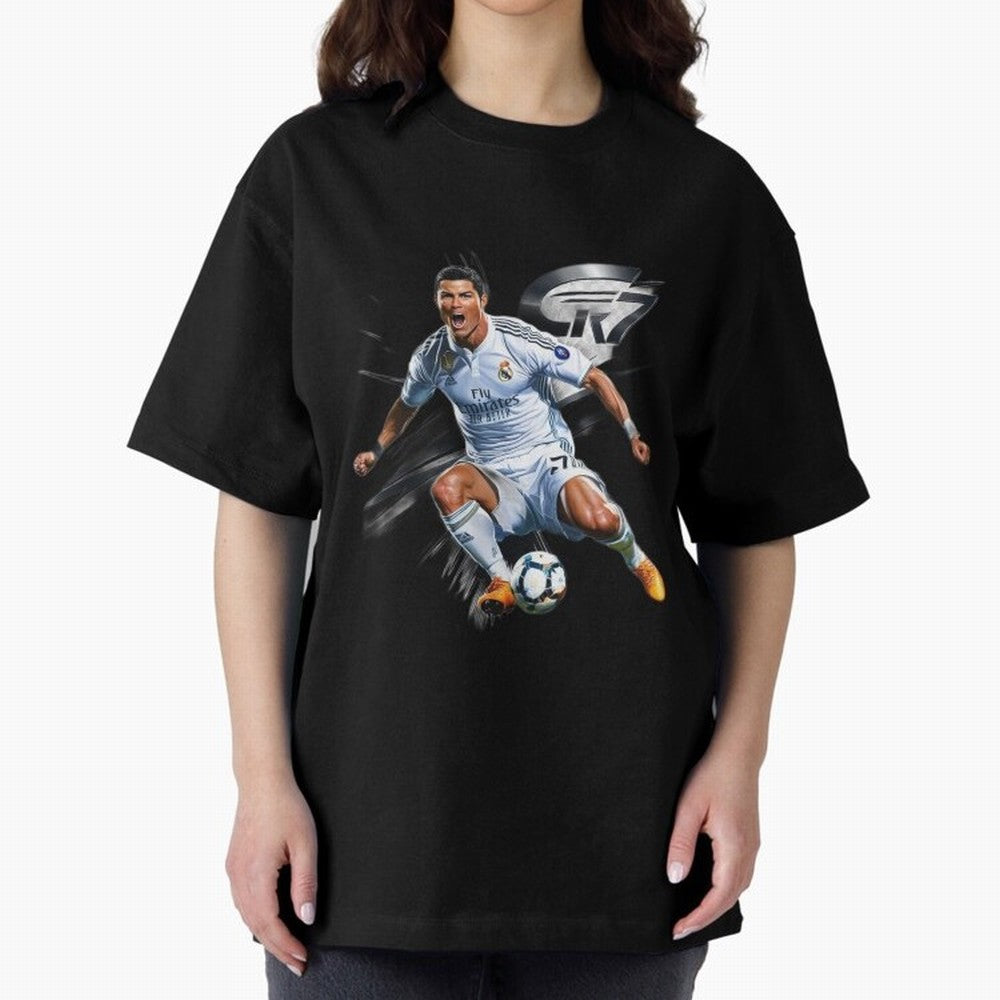 CR7 Ronaldo Legacy GOAT Soccer Fan T-Shirt ¨C Ultimate Football Icon Oversized T-Shirt Celebrate National Team Dreams in Global Football Passion for FIFA World Cup 2026 Group Stage, Built around Neymar, England, France and Netherlands, Global