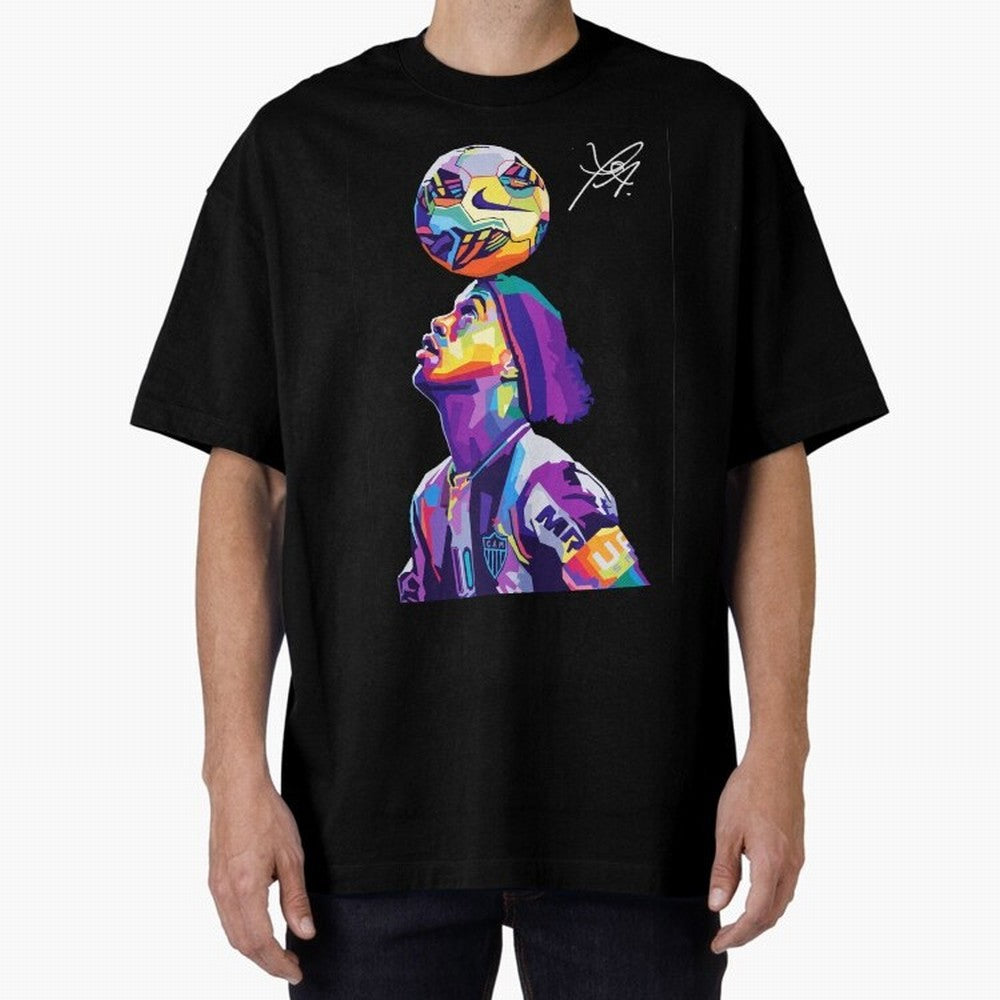 Ronaldinho Wpap Pop Art Oversized T-Shirt Make the Season About the FIFA World Cup 2026 Group Stage Journey through Mbappe Highlights, Spain and Netherlands Pride, Championship Spirit, Famous Goals, Roaring Crowds and International Football Unity;