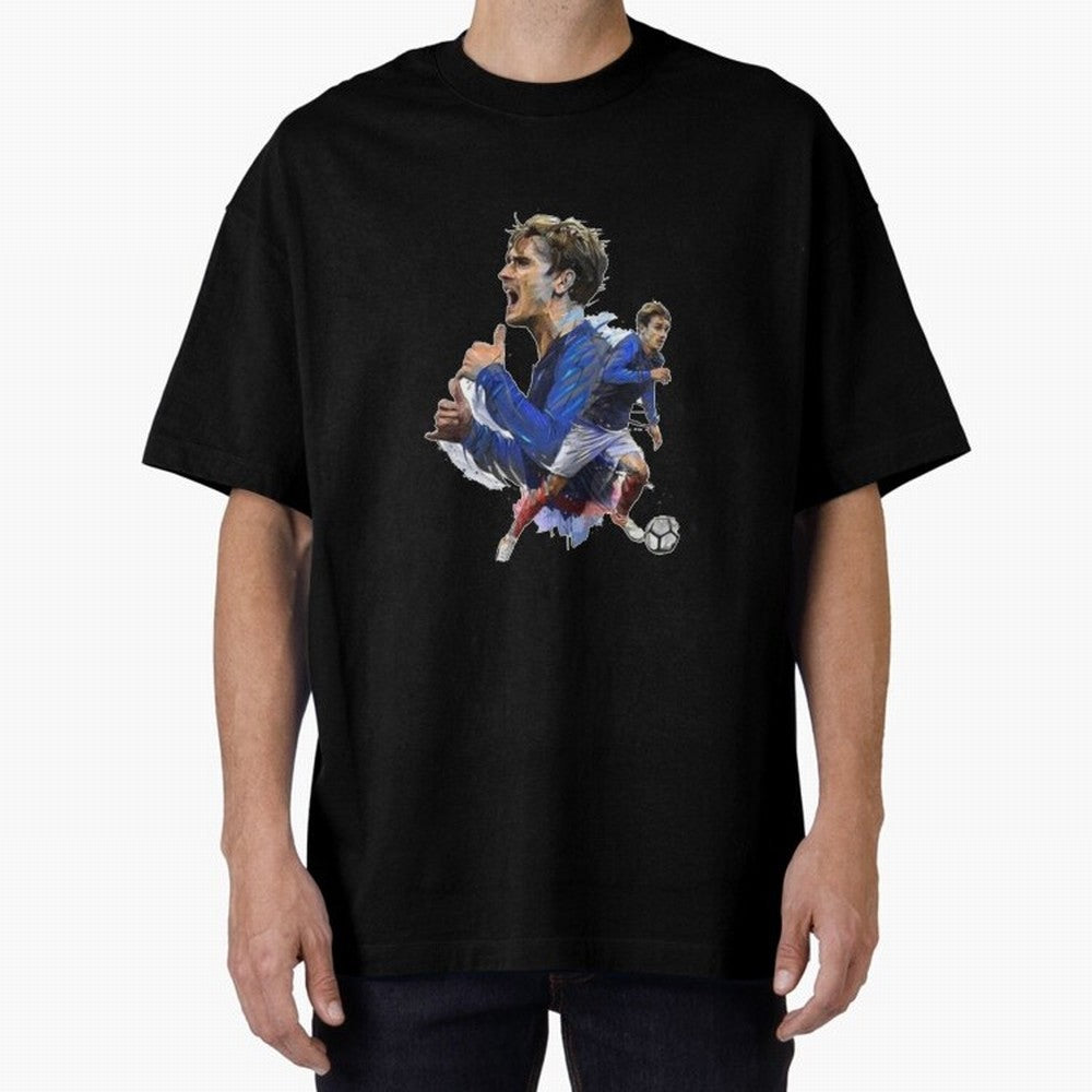 Griezmann Oversized T-Shirt Turn Up for Match Day Hype around FIFA World Cup 2026, Haaland and Mbappe, Spain, Tournament Hype, Historic Matchups, Family Viewing Parties and Global Sports Pride; Created for Match Day Parties, Soccer Gifts, Fan