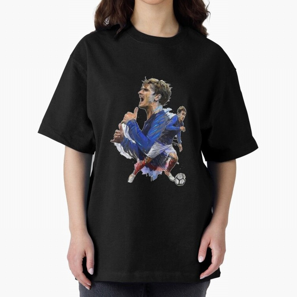 Griezmann Oversized T-Shirt Turn Up for Match Day Hype around FIFA World Cup 2026, Haaland and Mbappe, Spain, Tournament Hype, Historic Matchups, Family Viewing Parties and Global Sports Pride; Created for Match Day Parties, Soccer Gifts, Fan