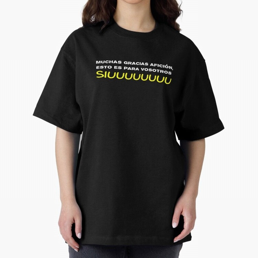 Muchas gracias afici¨®n, esto es para vosotros Siuuu Oversized T-Shirt Bring a Vintage Feel to FIFA World Cup 2026 for Fans of Cristiano Ronaldo, Haaland and CR7 and Argentina, Bringing Classic Soccer Heritage, Championship Pressure, Fan Loyalty