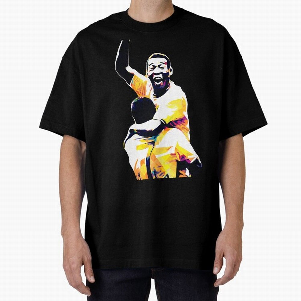 Pele Pop Art Oversized T-Shirt Show Support during FIFA World Cup 2026 USA Canada Mexico Spirit, Filled with Argentina, France and Brazil, CR7 and Messi, Soccer Culture, Superstar Moments, National Team Dreams and Competitive Fire; Created for