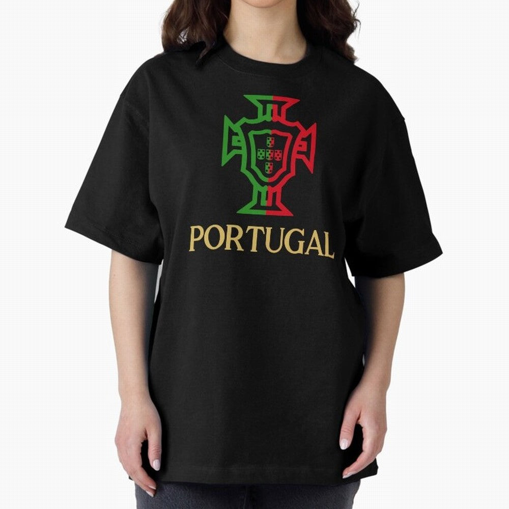 Portugal Tuga Gold Oversized T-Shirt Bring Match Day Fire to Match Day Hype around FIFA World Cup 2026 USA Canada Mexico, Cristiano Ronaldo, France and Portugal, Football Festival Excitement, Trophy Ambitions, Country Rivalries and Star Player