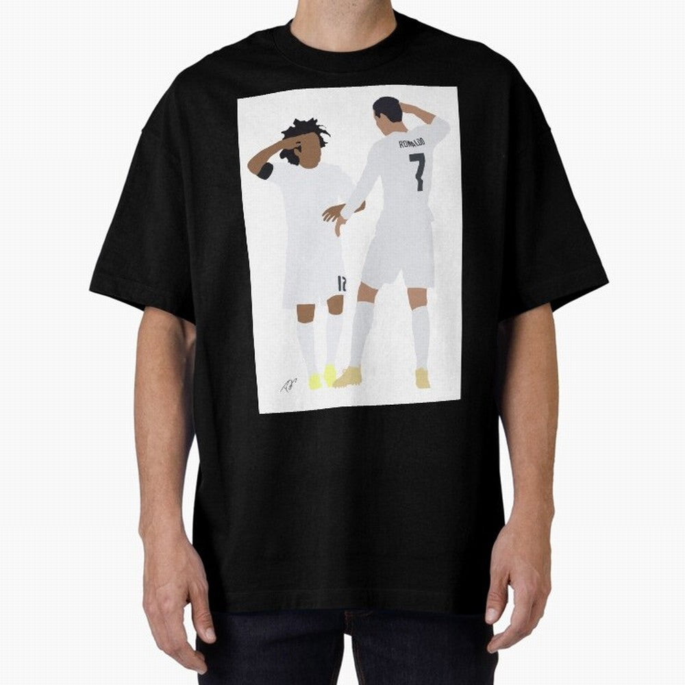 Ronaldo & Marcelo Oversized T-Shirt Feel Global Football Passion for FIFA World Cup 2026, Connected to Neymar, Haaland and Cristiano Ronaldo, England, Game Day Rituals, Football Legends, Country Pride and the Road to the Final; Ideal for Football