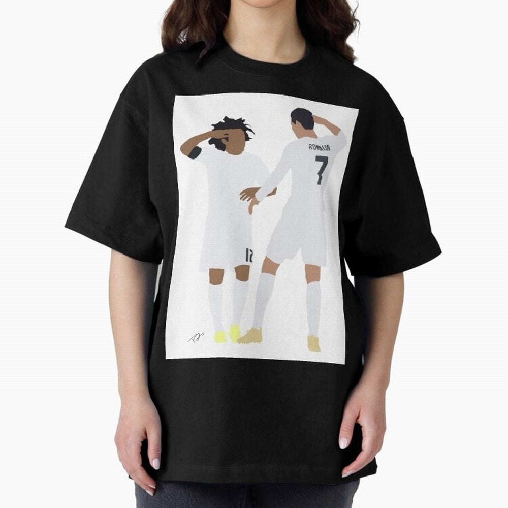 Ronaldo & Marcelo Oversized T-Shirt Feel Global Football Passion for FIFA World Cup 2026, Connected to Neymar, Haaland and Cristiano Ronaldo, England, Game Day Rituals, Football Legends, Country Pride and the Road to the Final; Ideal for Football