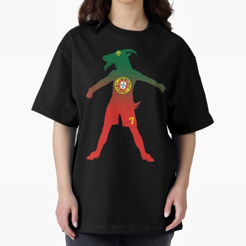Cristiano Ronaldo GOAT Oversized T-Shirt Treasure FIFA World Cup 2026 Inspired by Haaland, Argentina, France and Brazil Energy, Stadium Chants, National Pride, Trophy Dreams and Unforgettable Football Memories; Great for Supporters Who Love