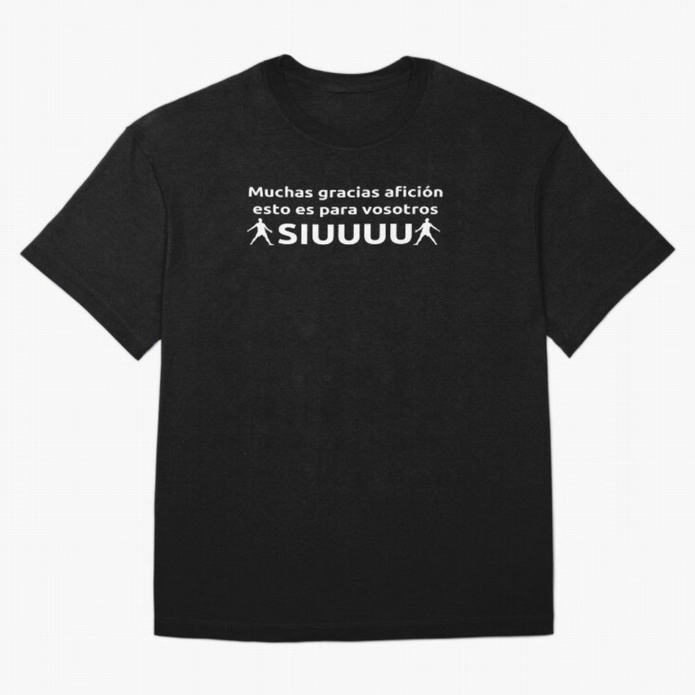 Muchas gracias afici¨®n, esto es para vosotros Siuuu Oversized T-Shirt Bring International Match Energy to FIFA World Cup 2026 Celebrating CR7, England Energy, Football History, Final Match Energy, Crowd Noise and Once in a Lifetime Moments; Made