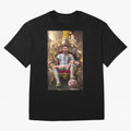 Lionel Messi Oversized T-Shirt Represent the Passion of the FIFA World Cup 2026 USA Canada Mexico Journey through Messi, CR7 and Mbappe Highlights, Portugal Pride, Retro Football Energy, Iconic Rivalries, Trophy Chase Drama and Stadium Atmosphere;