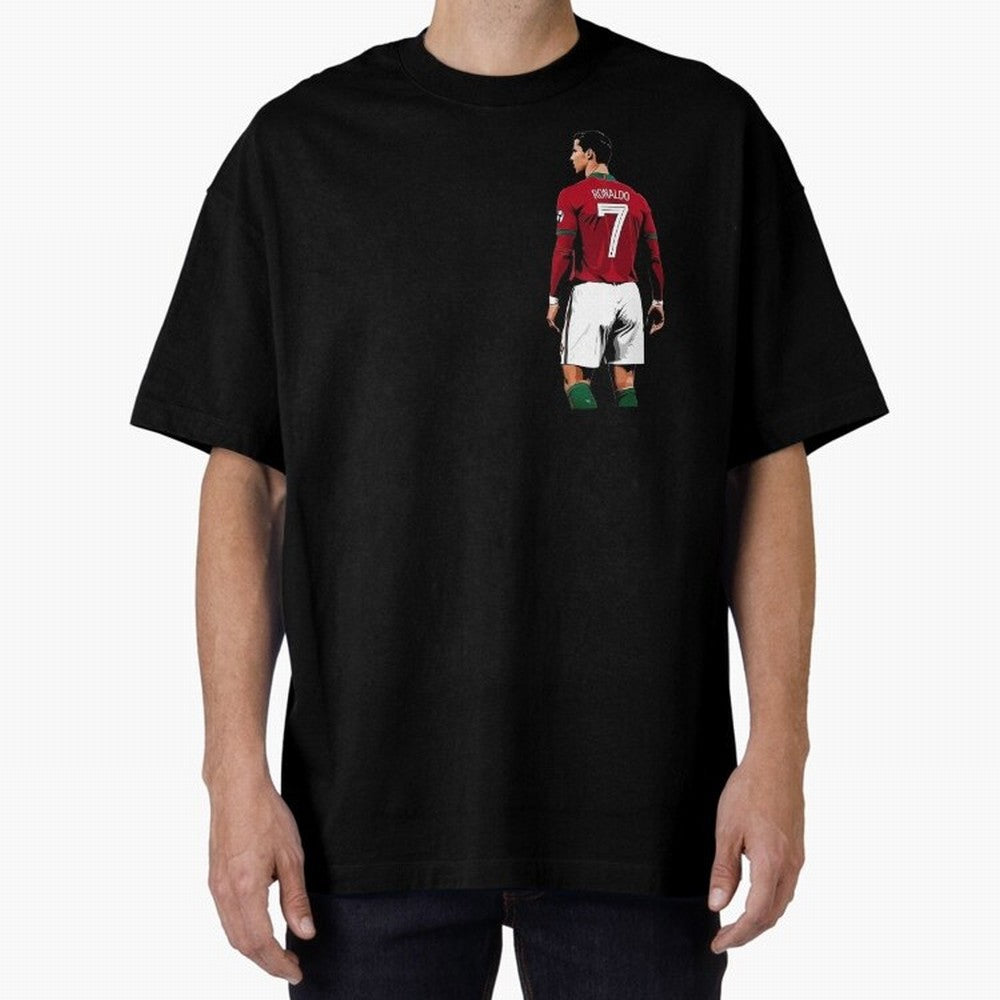 Cristiano Ronaldo inspired design Oversized T-Shirt Relive the FIFA World Cup 2026 Journey through Messi and Cristiano Ronaldo Highlights, Argentina, France and Brazil Pride, Stadium Chants, National Pride, Trophy Dreams and Unforgettable Football