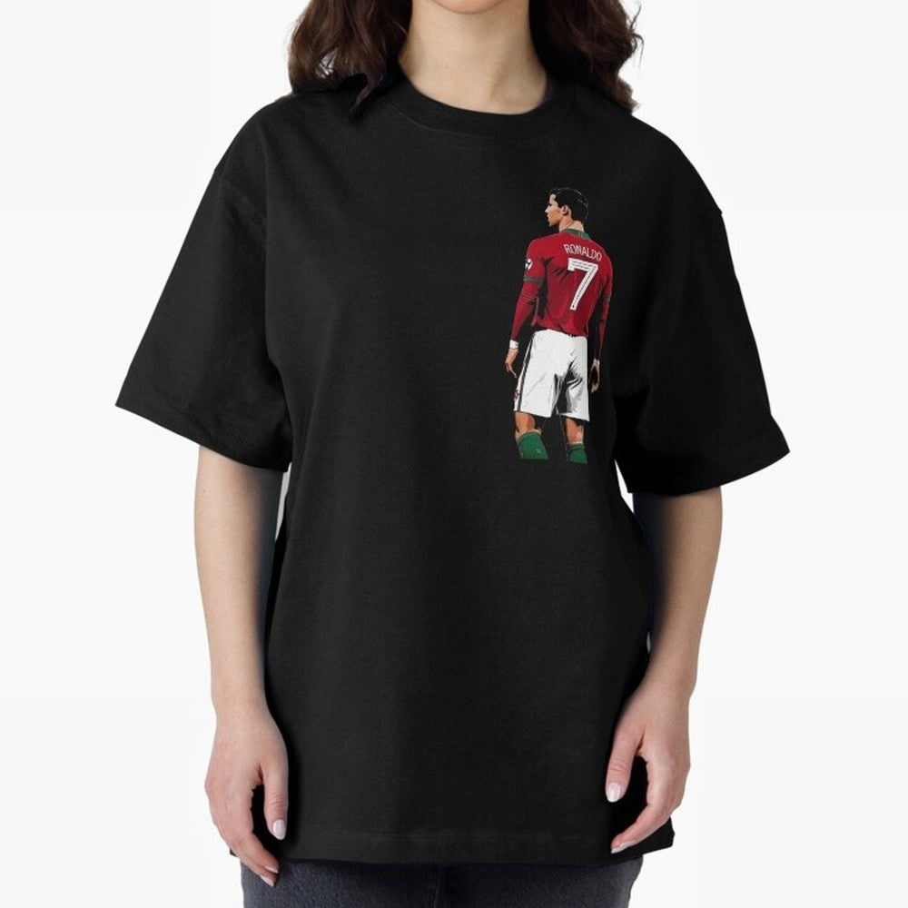 Cristiano Ronaldo inspired design Oversized T-Shirt Relive the FIFA World Cup 2026 Journey through Messi and Cristiano Ronaldo Highlights, Argentina, France and Brazil Pride, Stadium Chants, National Pride, Trophy Dreams and Unforgettable Football
