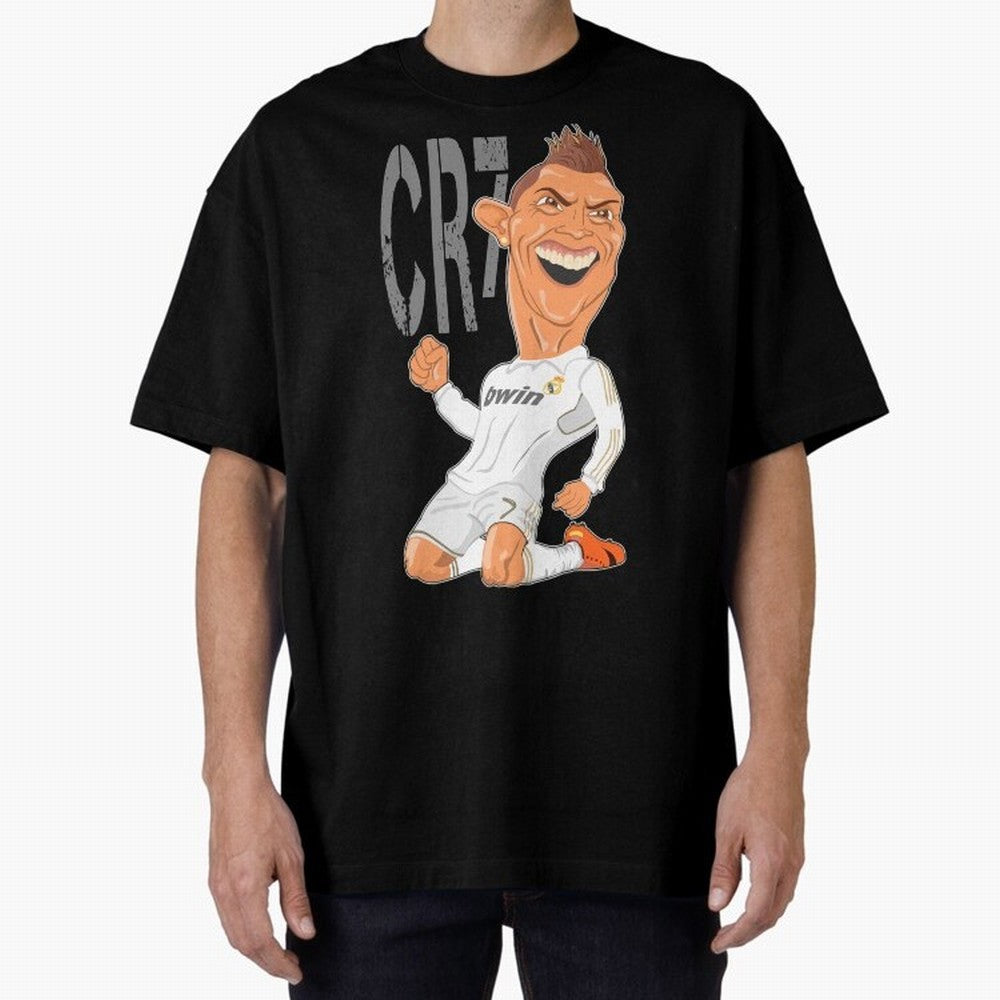 RONALDO Oversized T-Shirt Experience the Global Stage of FIFA World Cup 2026 Group Stage Centered on Mbappe and Neymar, England Energy, Supporter Pride, Iconic Celebrations, Legendary Names and Global Match Day Energy; Ideal for Passionate Fans Who