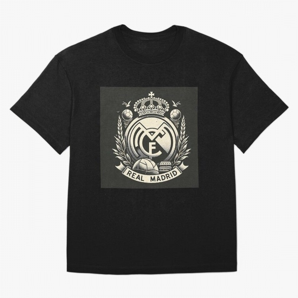 VIntage Style Real Madrid Logo Oversized T-Shirt Show Up for the Glory of Global Football Passion for FIFA World Cup 2026 Group Stage, Built around Haaland and Mbappe, Spain and Netherlands, Stadium Chants, National Pride, Trophy Dreams and