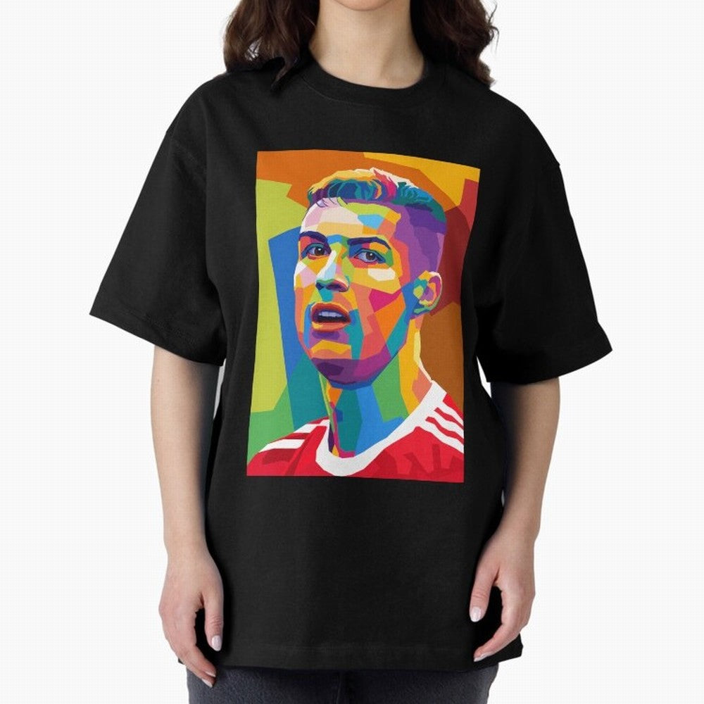 Cristiano Ronaldo Wpap Pop Art Oversized T-Shirt Relive Global Football Passion for FIFA World Cup 2026, with CR7, Germany, Sports Nostalgia, International Competition, Famous Players and Unforgettable Victories; Made for Die Hard Supporters,