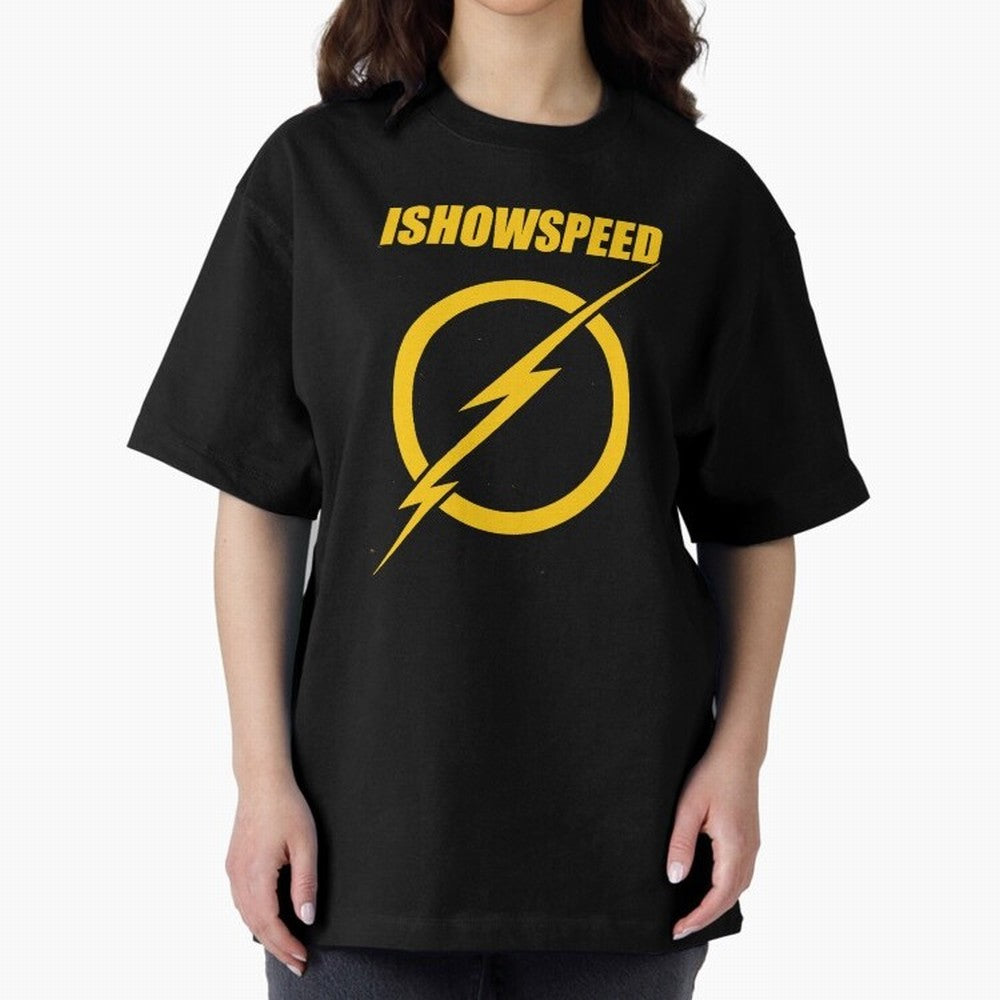 ISHOWSPEED MERCH LOGO Oversized T-Shirt Celebrate the Magic of Match Day Hype around FIFA World Cup 2026, CR7 and Messi, Portugal, Spain and Germany, Retro Football Energy, Iconic Rivalries, Trophy Chase Drama and Stadium Atmosphere; Great for