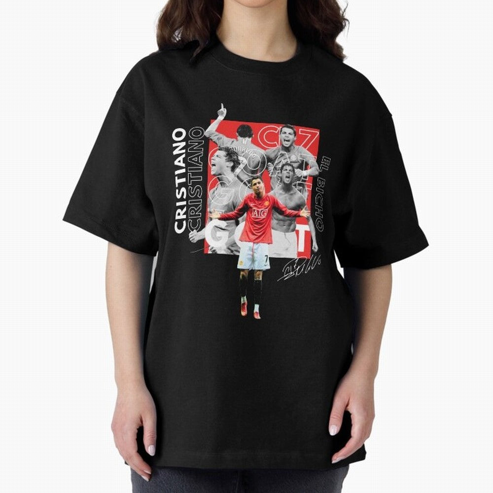 Cristiano Ronaldo CR7 Oversized T-Shirt Relive Legendary Nights from Global Football Passion for FIFA World Cup 2026 Group Stage, Driven by Messi, CR7 and Mbappe, Portugal, Spain and Germany, Champion Mindset, Group Stage Buzz, Knockout Tension and