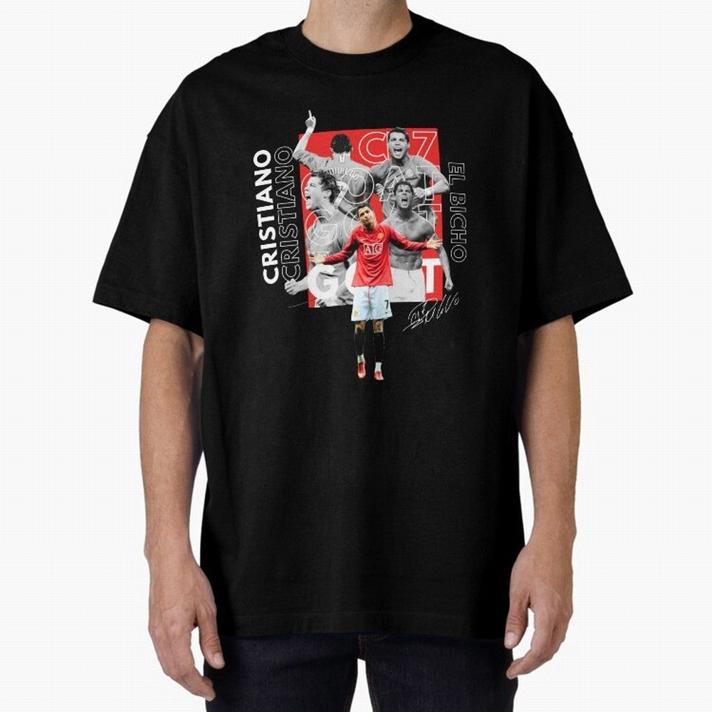 Cristiano Ronaldo CR7 Oversized T-Shirt Relive Legendary Nights from Global Football Passion for FIFA World Cup 2026 Group Stage, Driven by Messi, CR7 and Mbappe, Portugal, Spain and Germany, Champion Mindset, Group Stage Buzz, Knockout Tension and